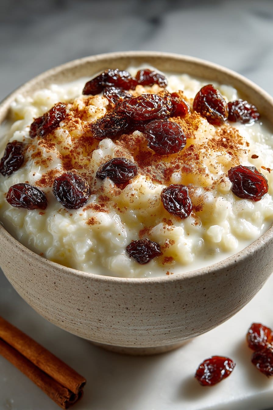 Homemade Creamy Rice Pudding with Raisins Homemade Creamy Rice Pudding with Raisins