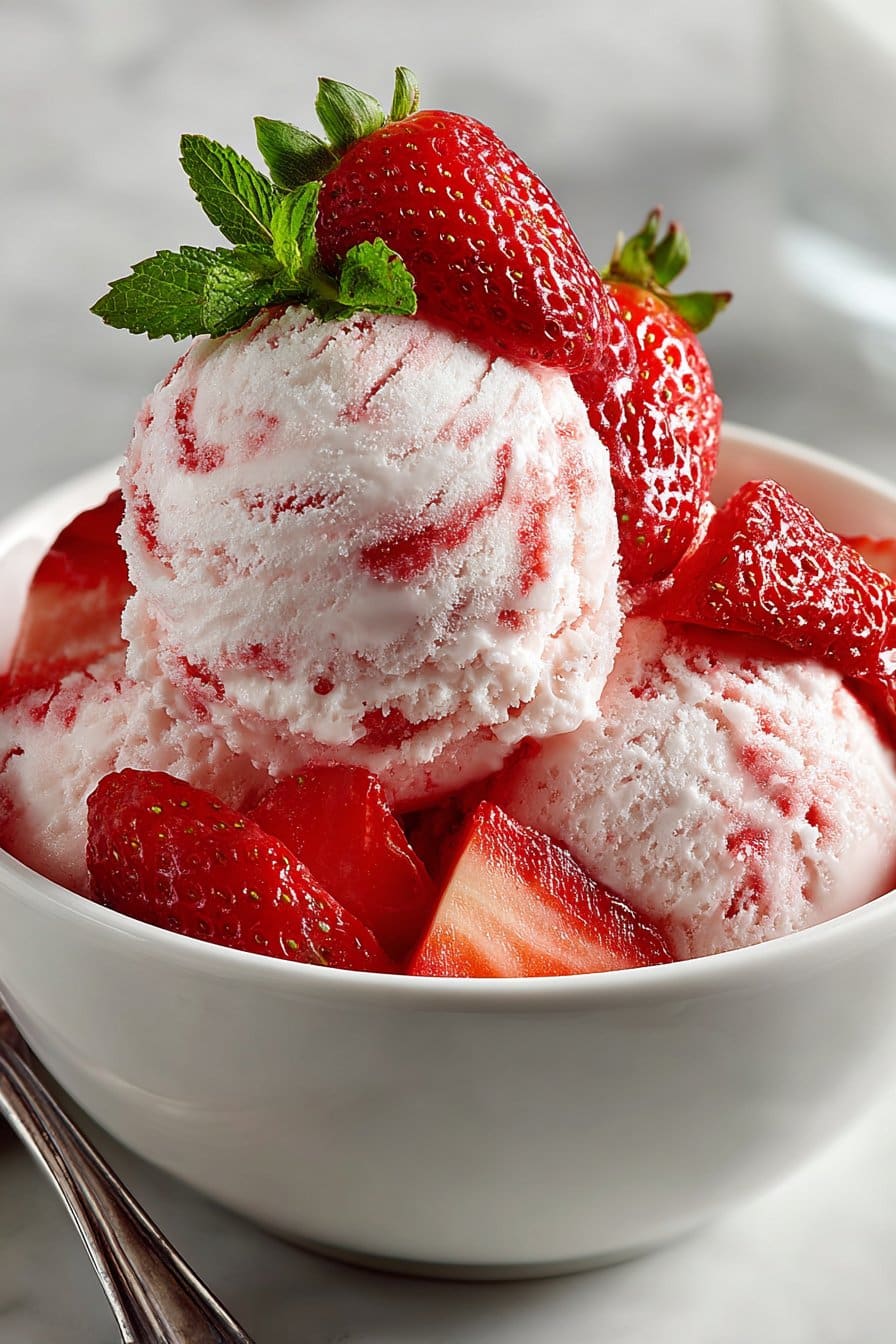 Homemade Strawberry Ice Cream Homemade Strawberry Ice Cream