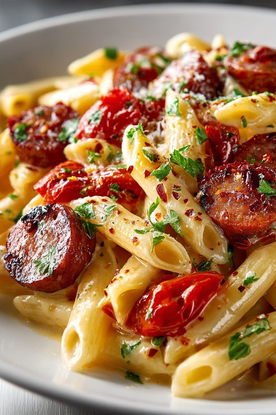 Homestyle Spicy Andouille Sausage Pasta Homestyle Spicy Andouille Sausage Pasta