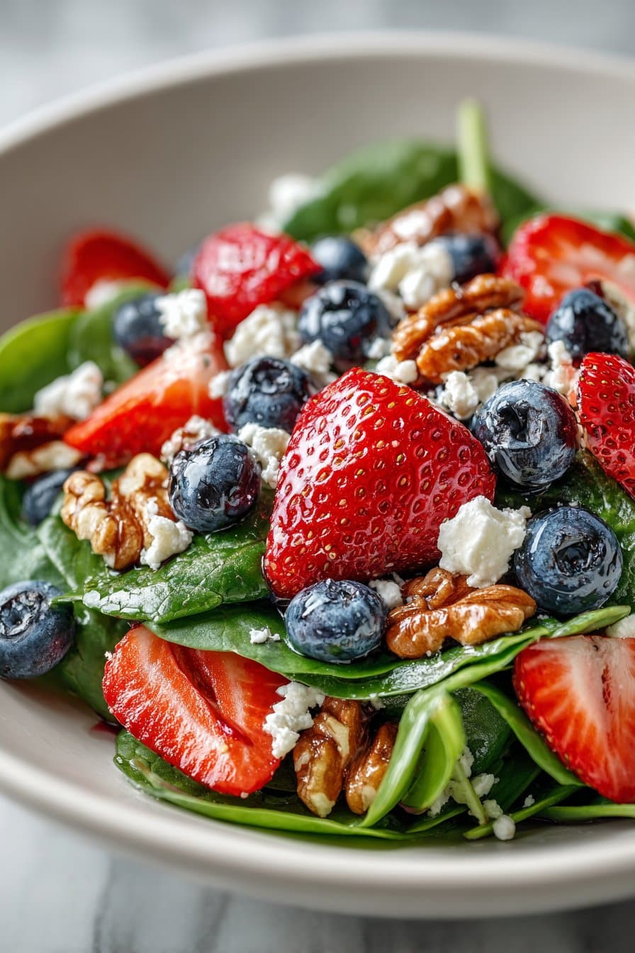 Quick Summer Berry Spinach Salad Quick Summer Berry Spinach Salad