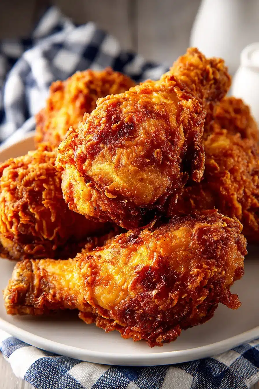 Best Oven Baked Crispy Fried Chicken Legs Crispy fried chicken legs baked in the oven, golden and delicious.