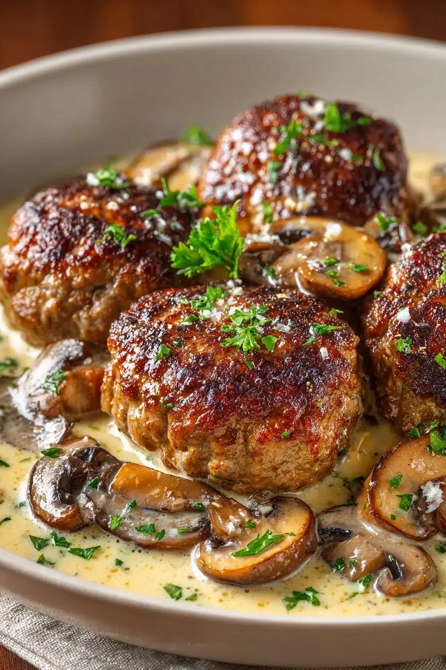 Best Skillet Smothered Hamburger Steaks with Mushrooms best skillet smothered hamburger steaks with mushr 2026 05 26 042207