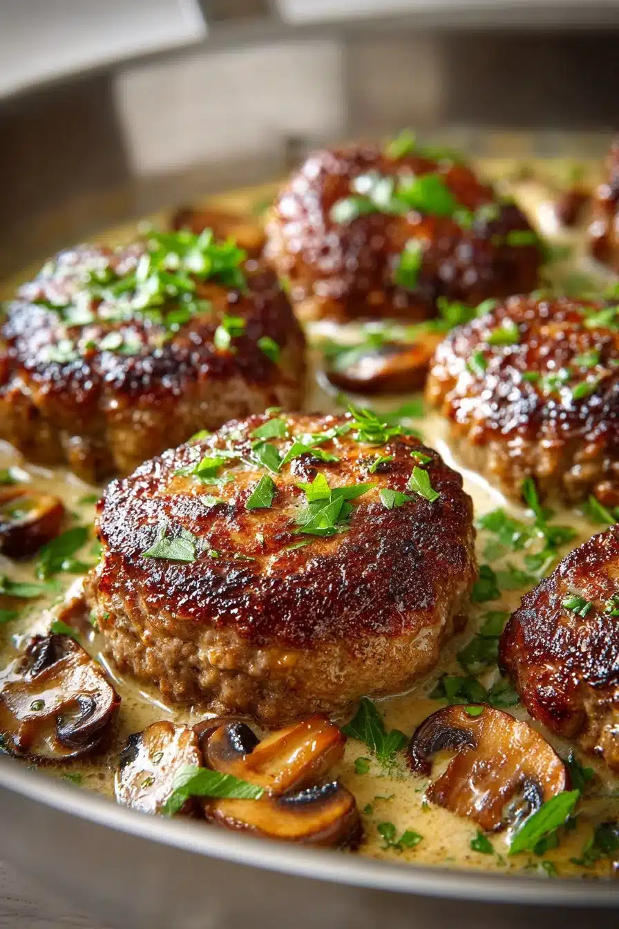 Best Skillet Smothered Hamburger Steaks with Mushrooms best skillet smothered hamburger steaks with mushr 2026 05 26 042214 2
