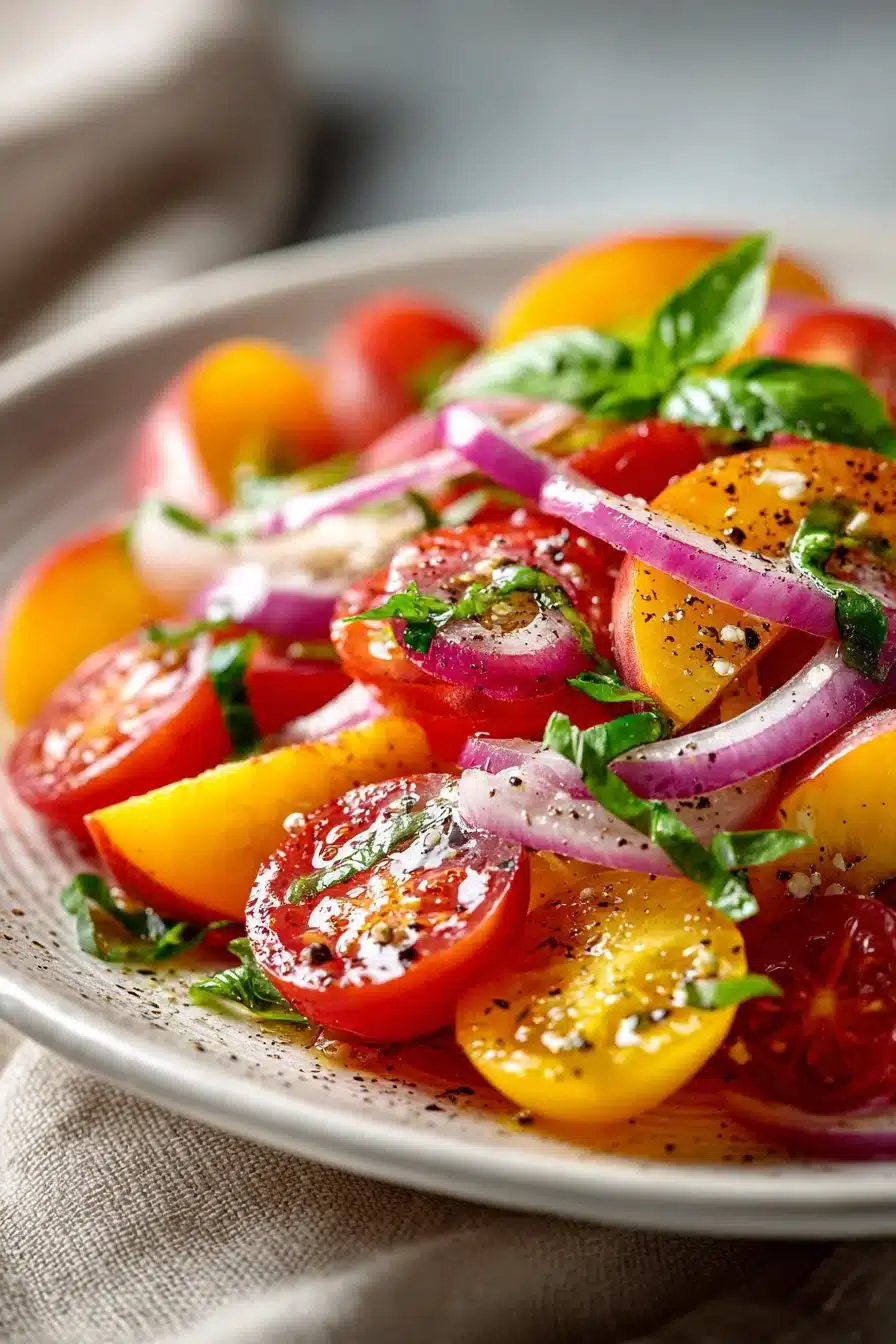 Best Summer Fresh Peach and Tomato Salad best summer fresh peach and tomato salad 2026 05 23 012309