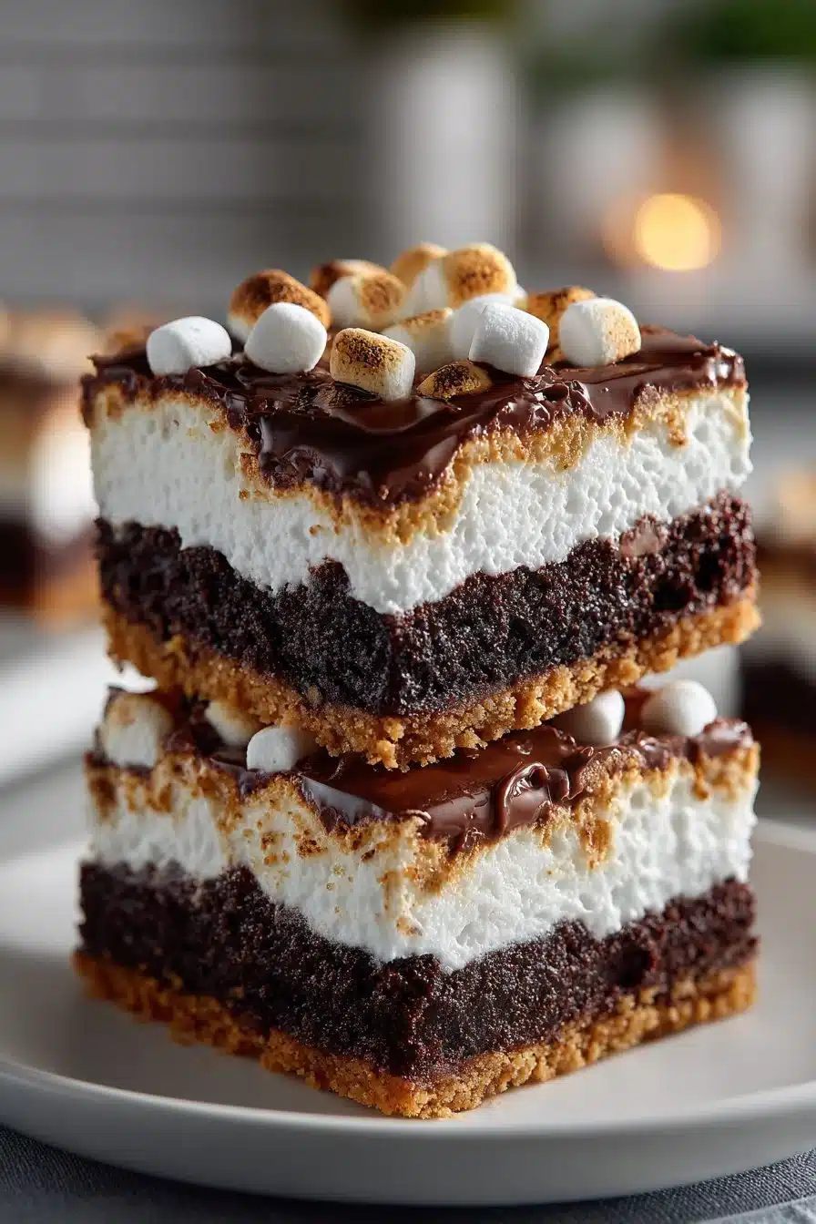 Campfire Style Layered S'mores Brownies campfire style layered smores brownies 2026 05 30 060505 2