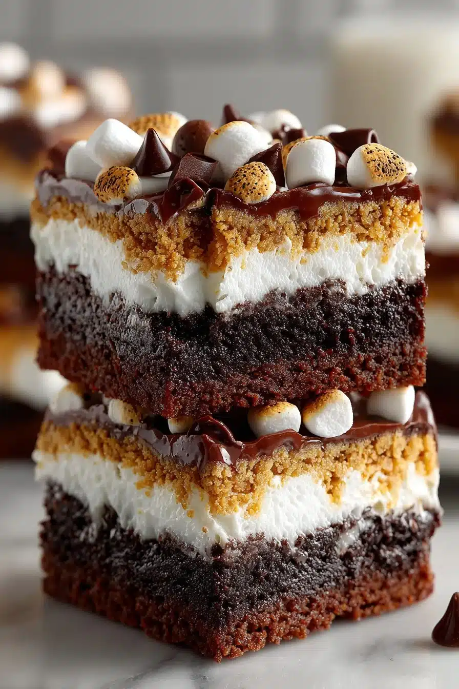 Campfire Style Layered S'mores Brownies campfire style layered smores brownies 2026 05 30 061037