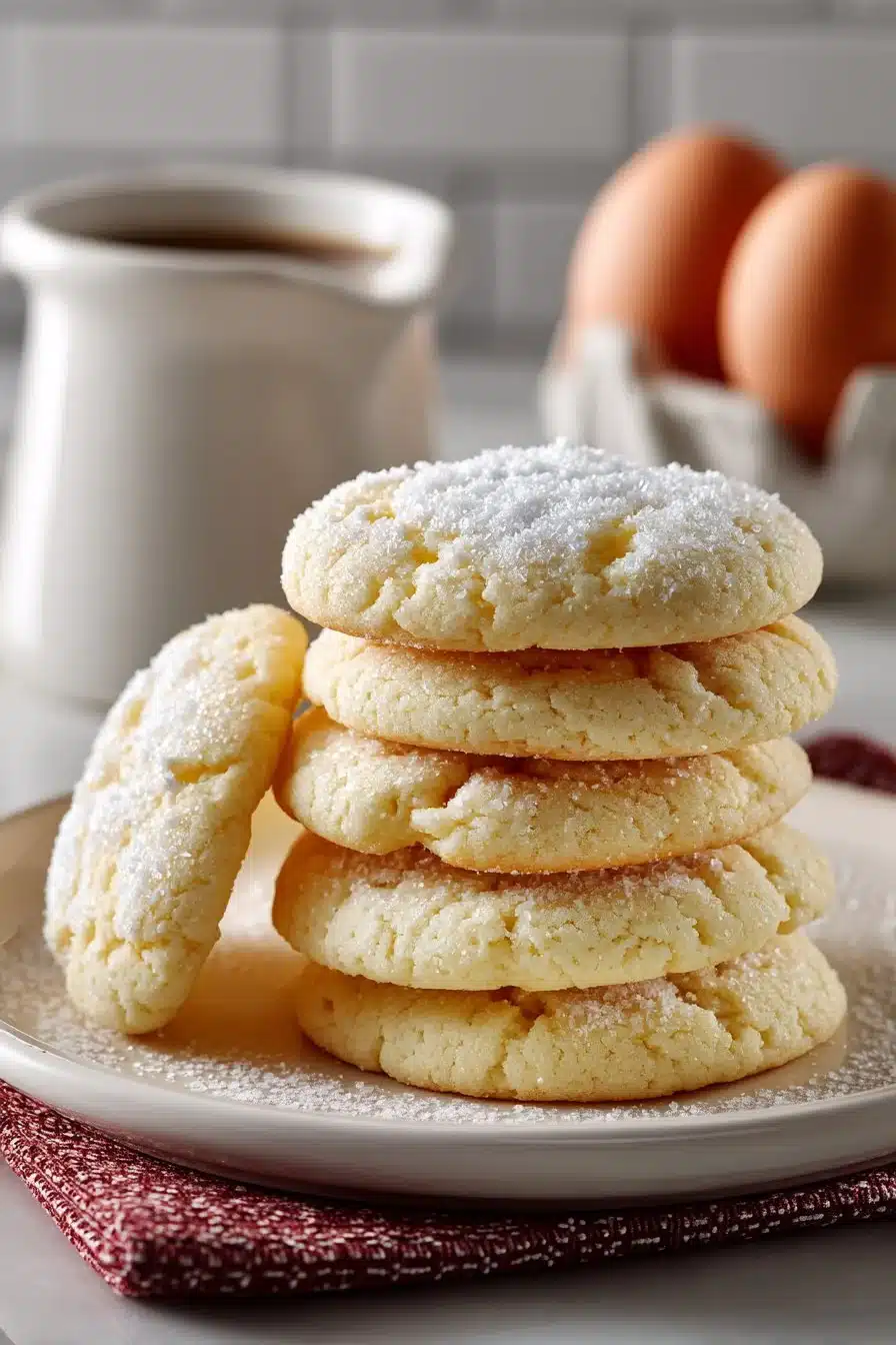 Delicious classic Amish sugar cookies on a decorative plate