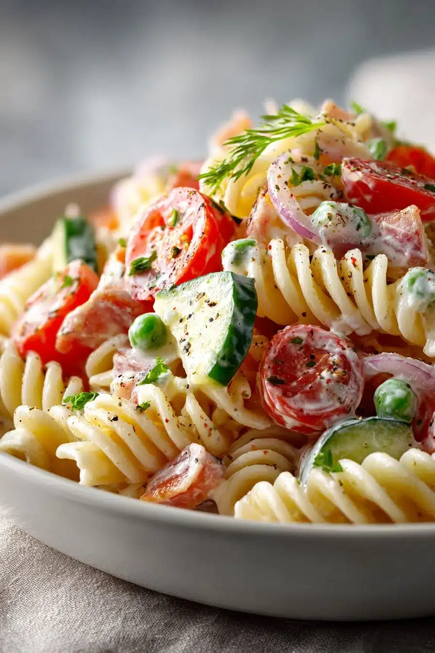 Classic Creamy Summer Pasta Salad classic creamy summer pasta salad 2026 05 06 144057
