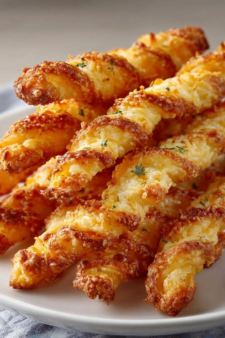 Delicious classic Southern cheese straws served on a plate