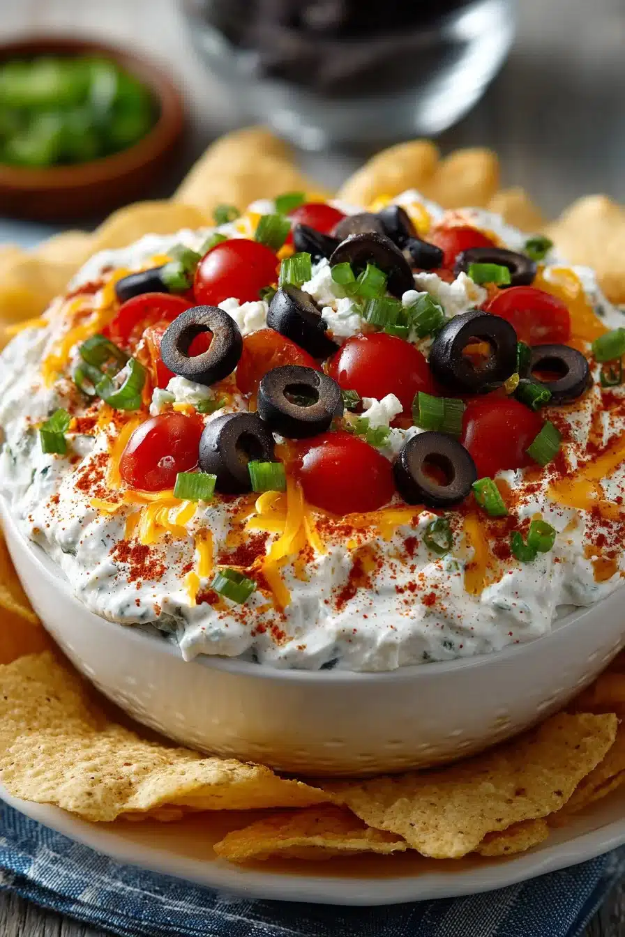 Cold Creamy 4th of July Appetizer Fiesta Dip cold creamy 4th of july appetizer fiesta dip 2026 05 19 024757