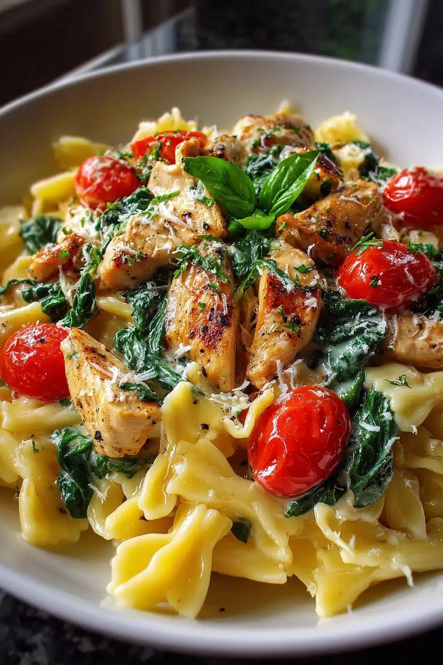 Creamy Tuscan Pasta Dinner With Chicken creamy tuscan pasta dinner with chicken 2026 05 05 153207