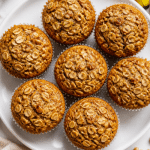 easy baked banana oatmeal muffins 2