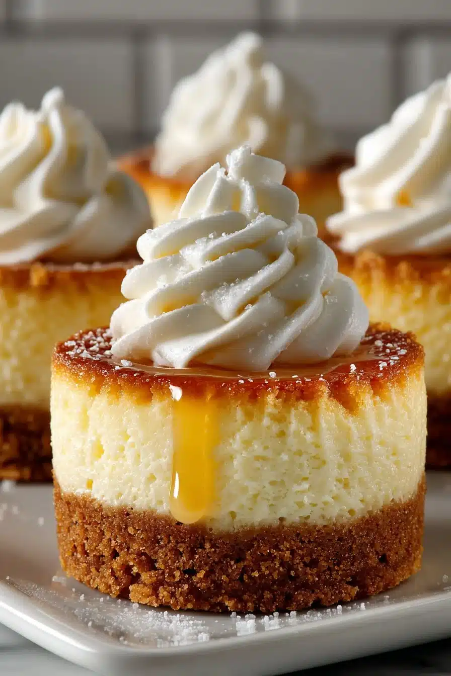 Easy Classic Mini Cheesecake Desserts Delicious easy classic mini cheesecake desserts served on a platter