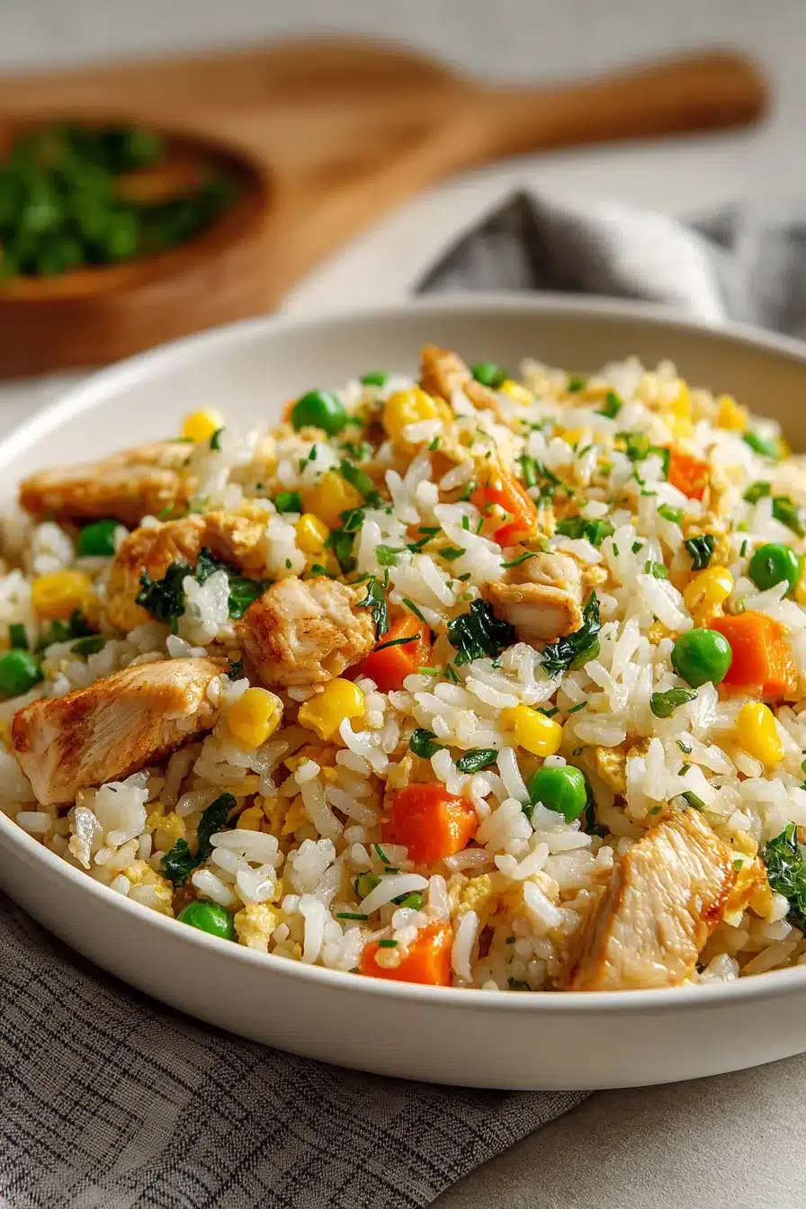 easy homemade chicken fried rice skillet 2026 05 03 024455