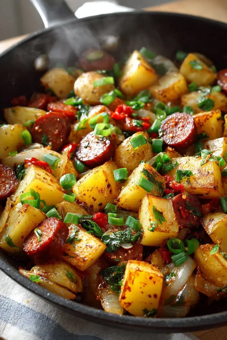 Easy Skillet Fried Potatoes and Smoked Sausage easy skillet fried potatoes and smoked sausage 2026 05 26 203956