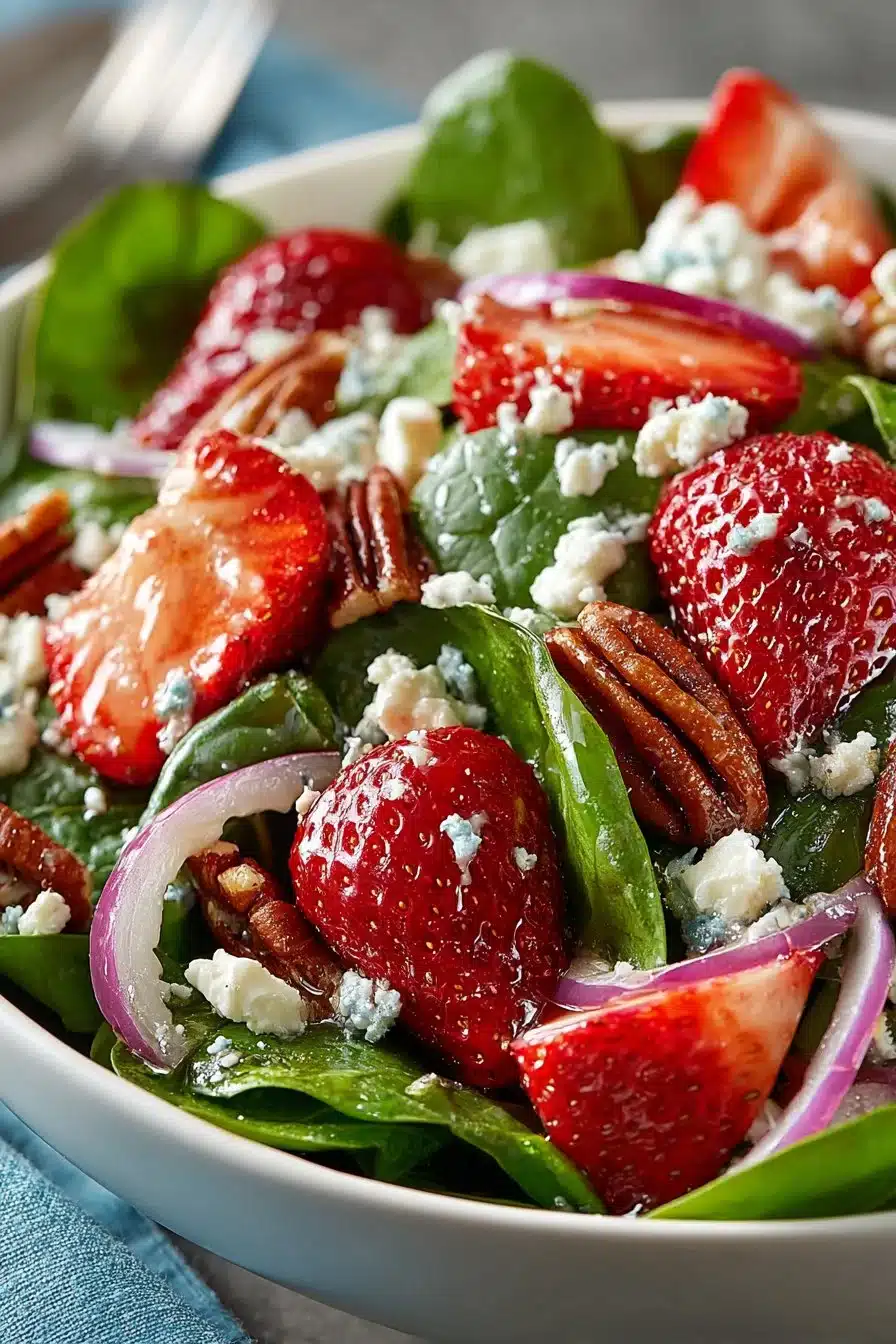 fresh summer strawberry pecan spinach salad 2026 05 25 032719