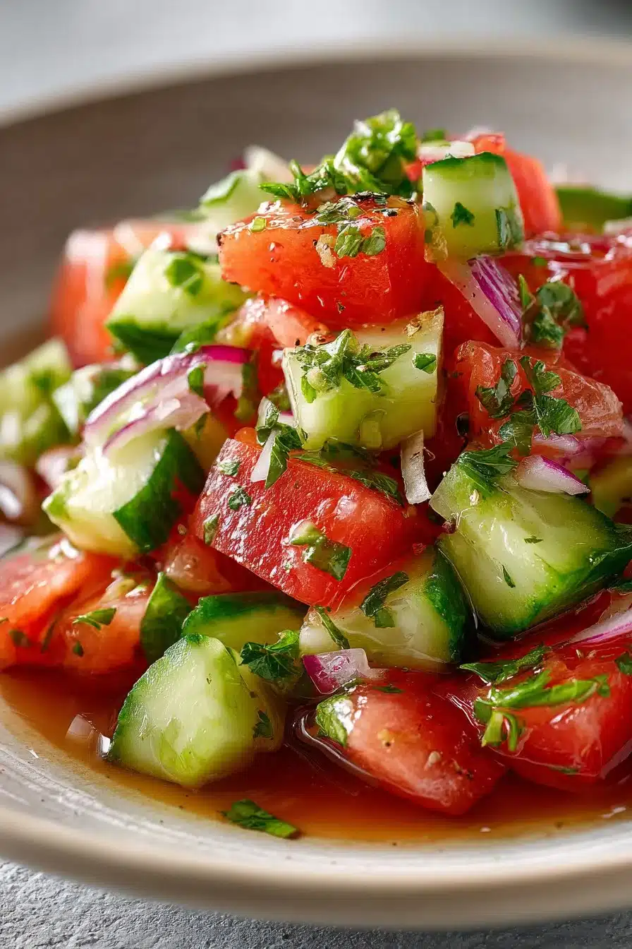fresh summer tomato and cucumber vinegar salad 2026 05 23 012156