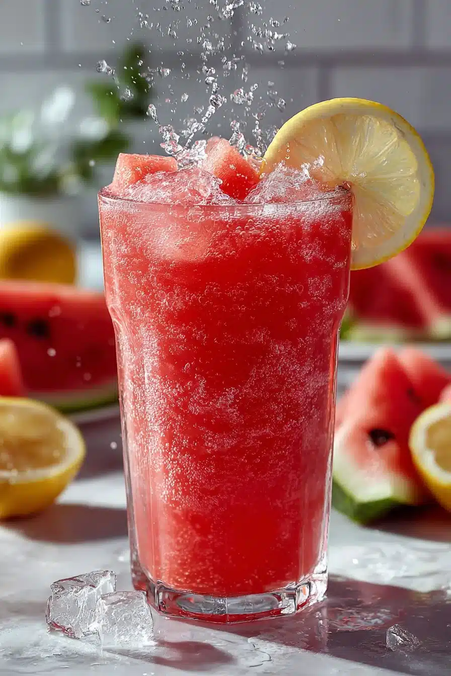 Fresh Summer Watermelon Lemonade Drink