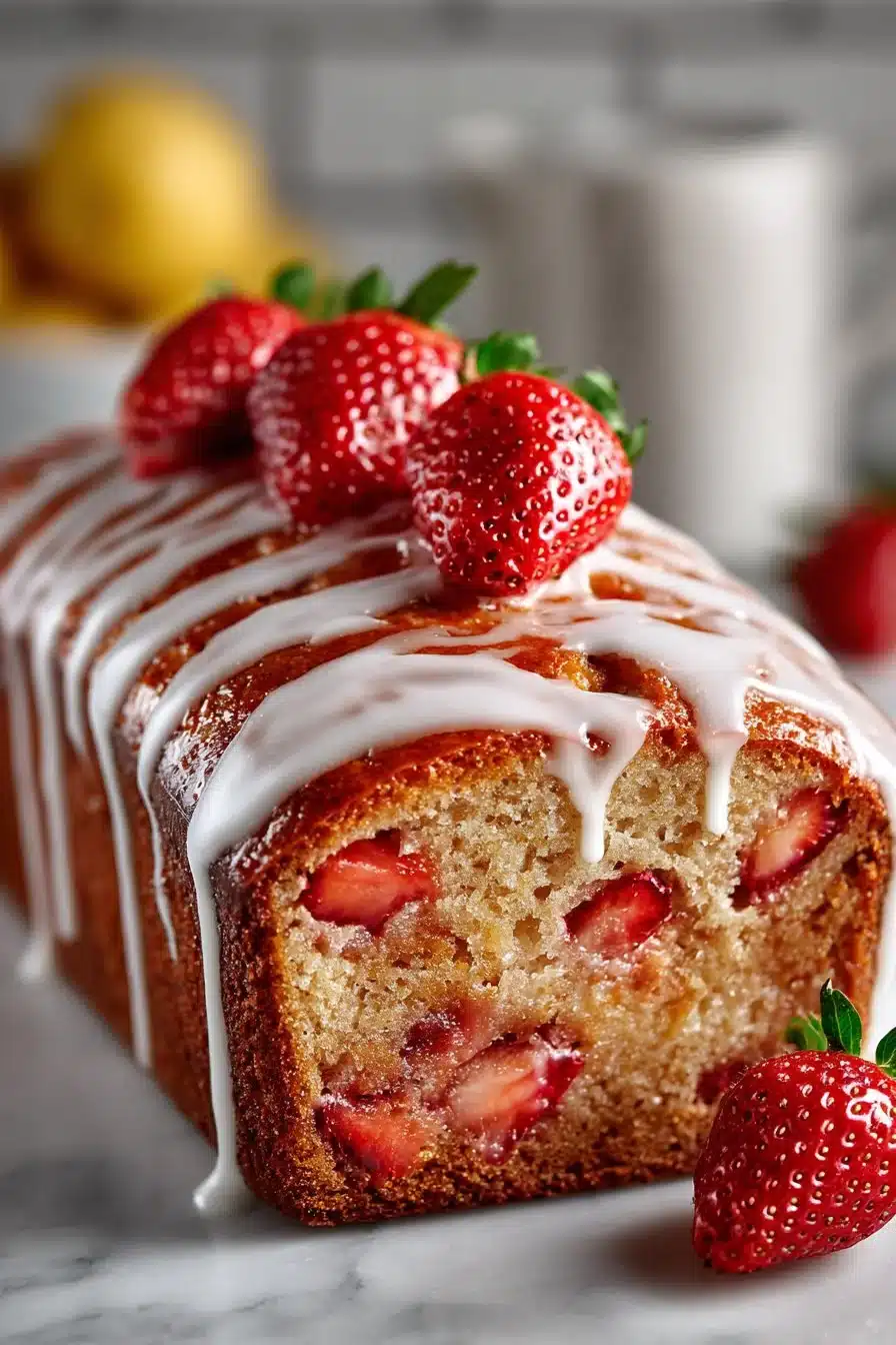 Glazed Fresh Strawberry Banana Bread glazed fresh strawberry banana bread 2026 05 30 061107 2