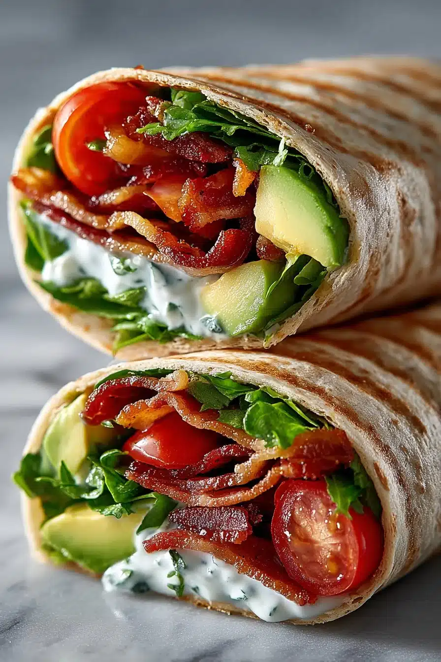 Healthy BLT Wraps with Secret Sauce