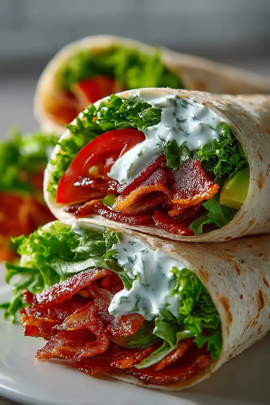 Healthy BLT Wraps with Secret Sauce