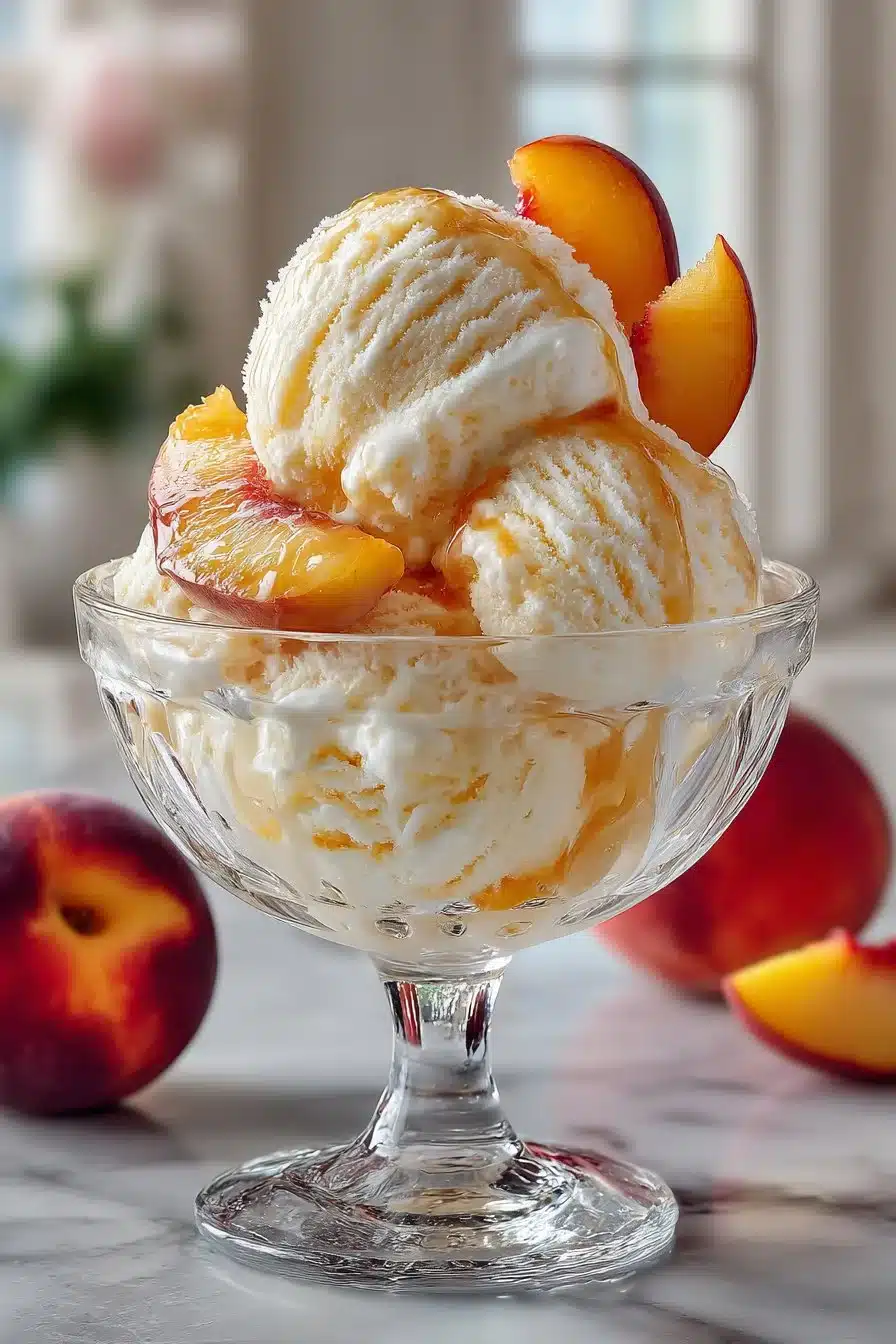 Homemade Fresh Peach Ice Cream homemade fresh peach ice cream 2026 05 14 023518
