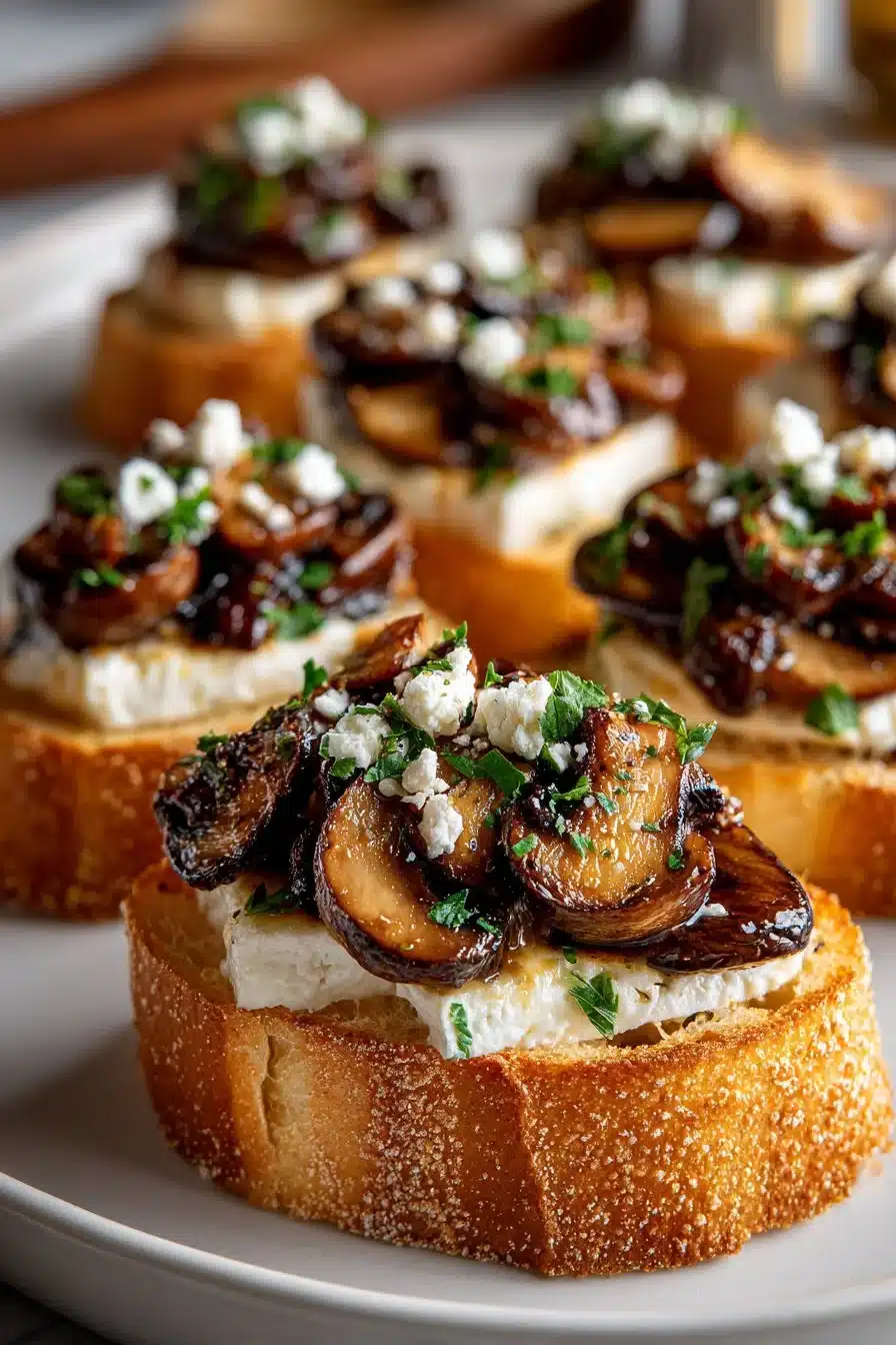 Homemade Mushroom Brie Bruschetta Appetizer homemade mushroom brie bruschetta appetizer 2026 05 19 024734
