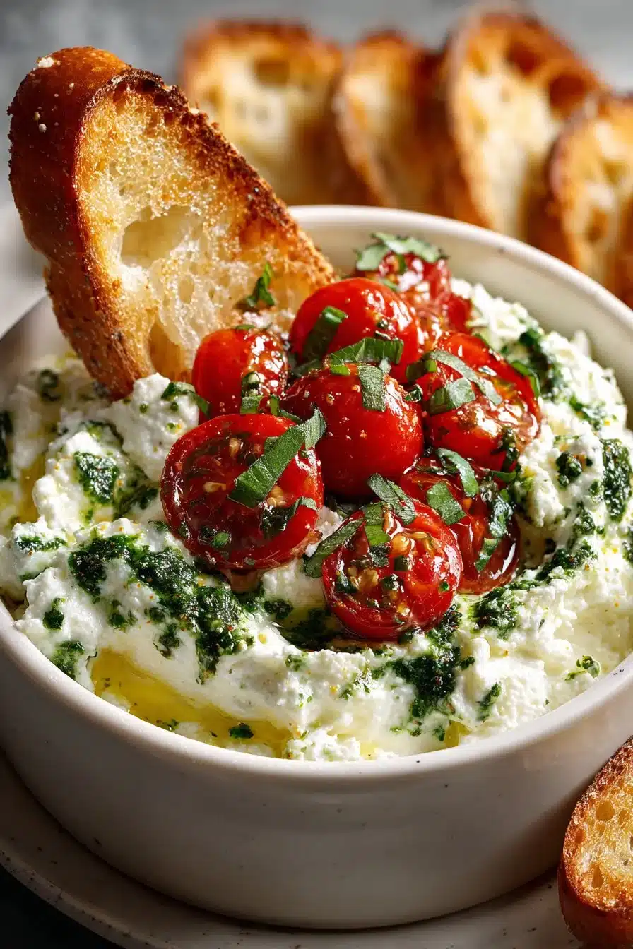 homemade pesto mozzarella bruschetta appetizer dip 2026 05 19 024444