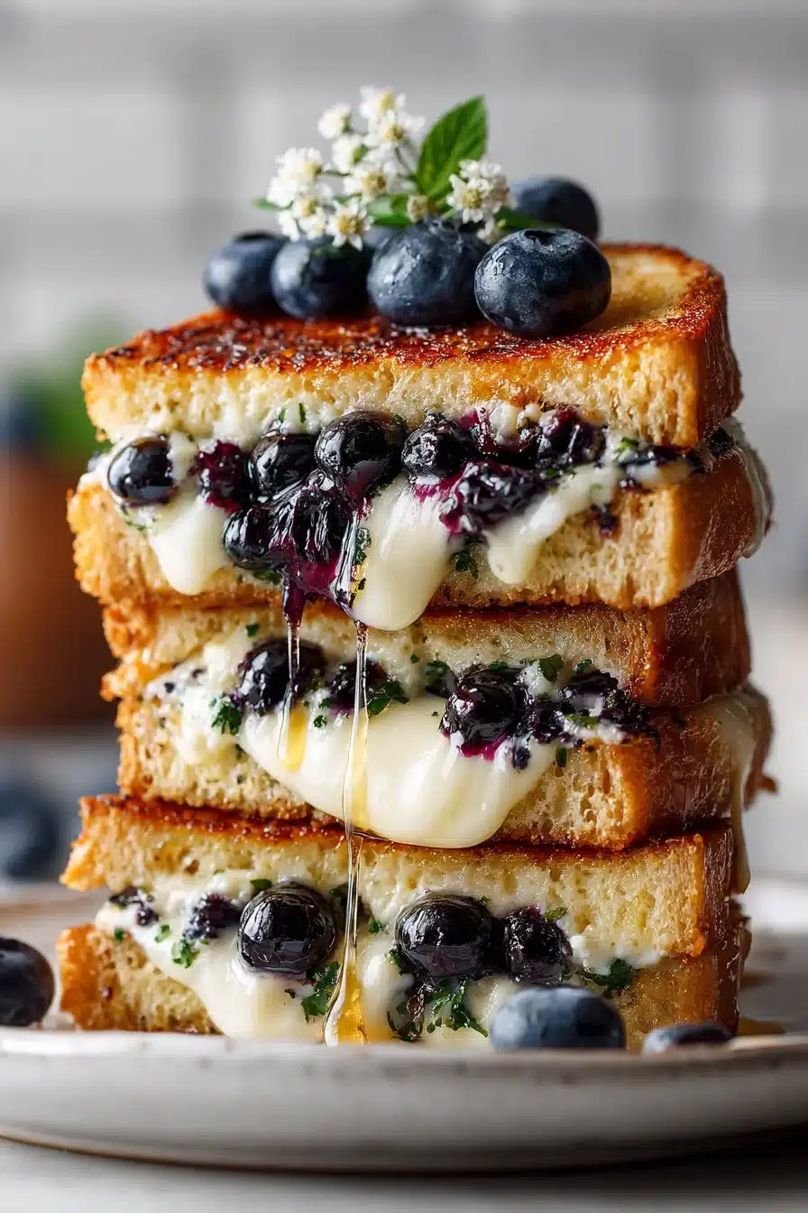 Juicy Blueberry Grilled Cheese