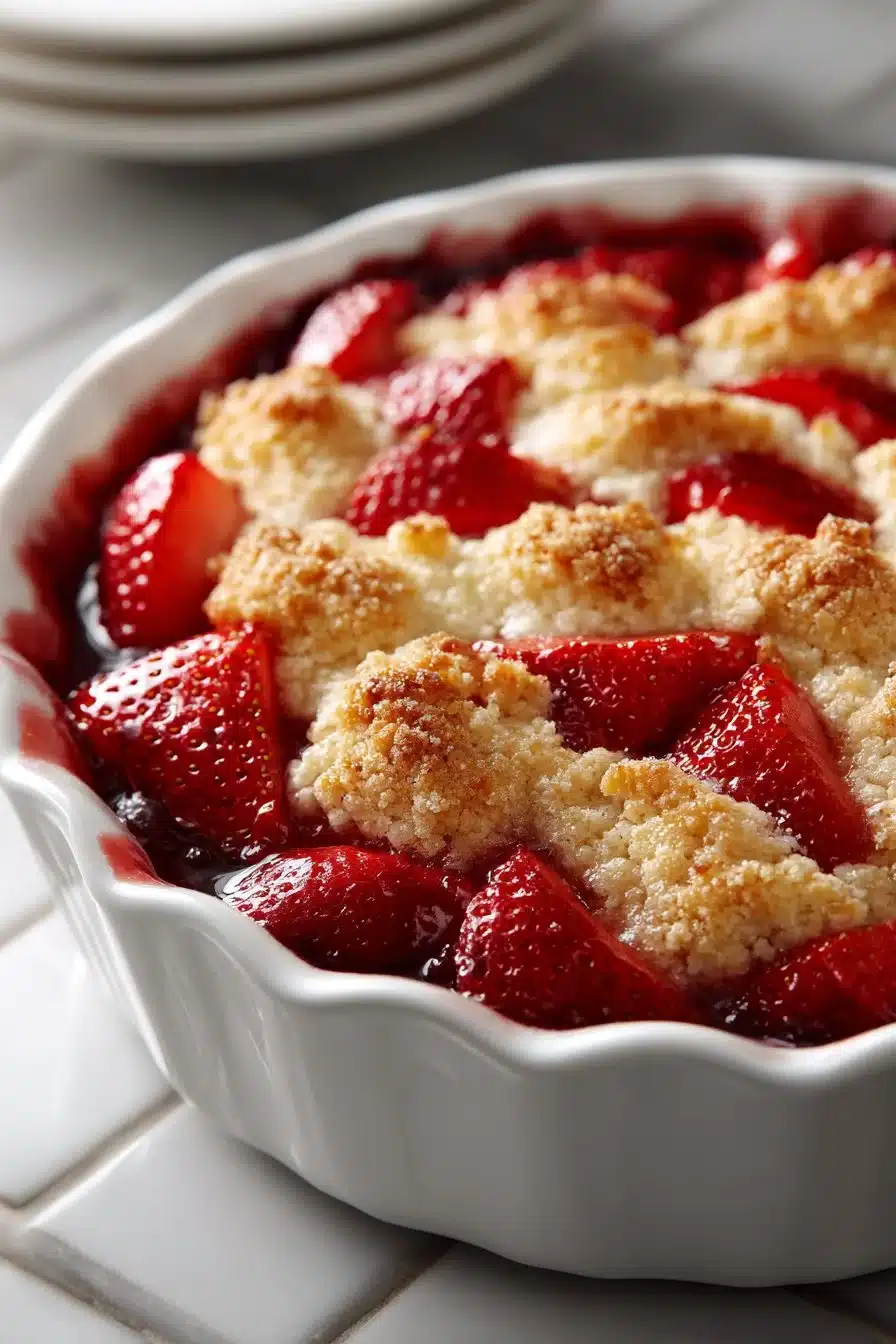 old fashioned strawberry rhubarb cobbler dessert 2026 05 03 024410