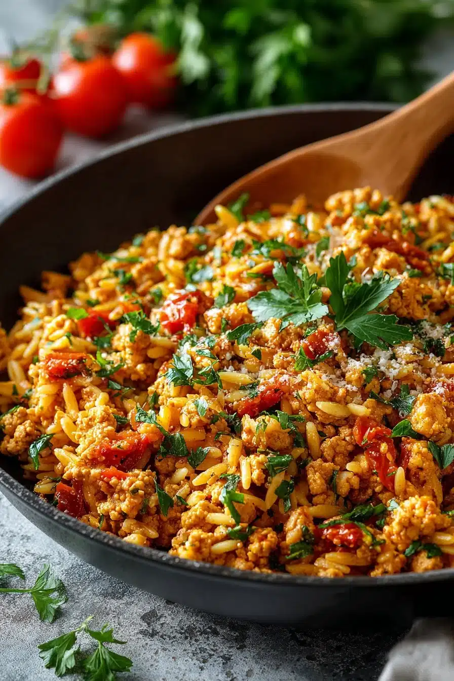 One-Pot Ground Turkey Orzo one pot ground turkey orzo 2026 05 10 182017