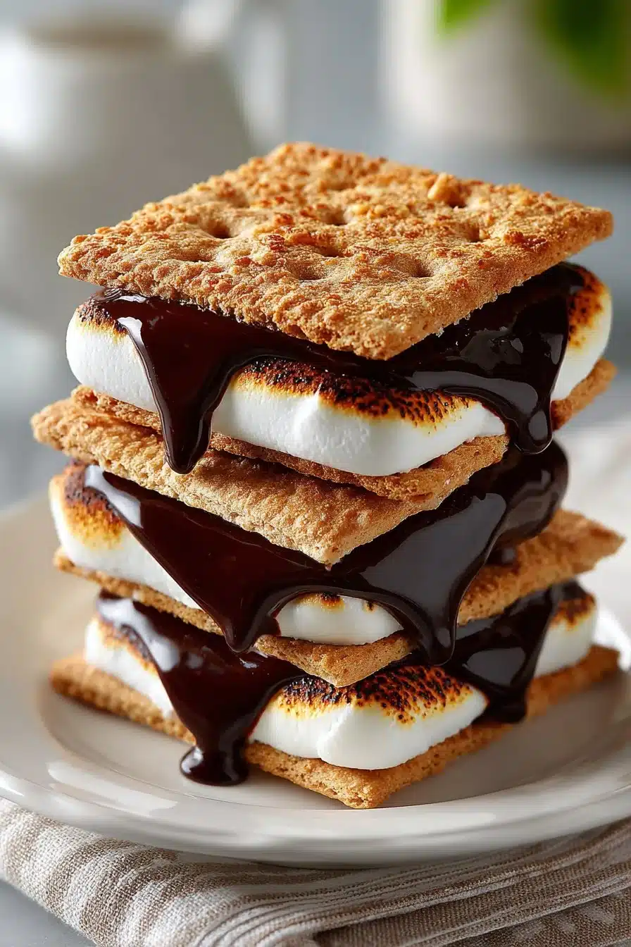 Quick and crispy air fryer s'mores made in just 5 minutes.