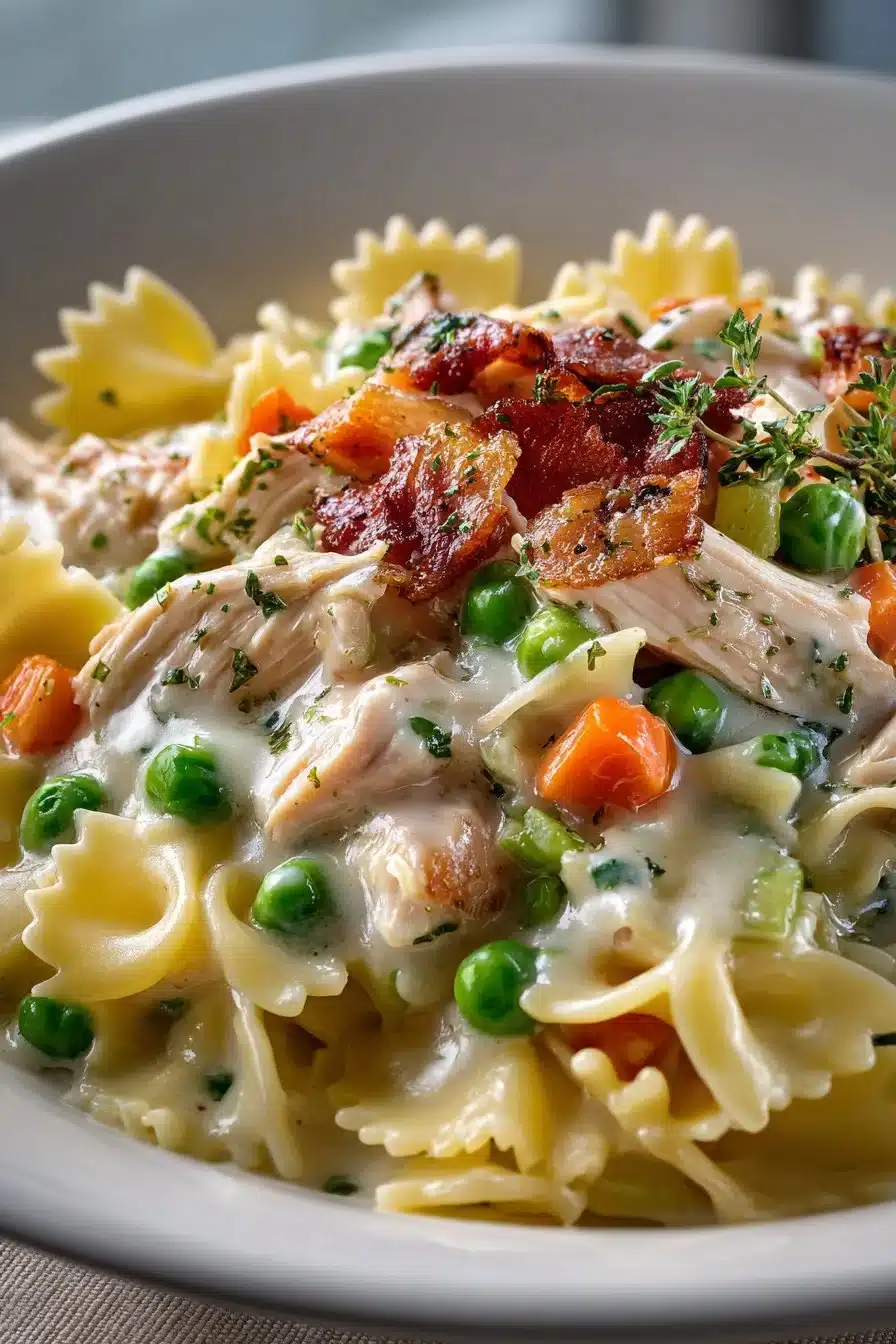 Rich Chicken Pot Pie Pasta rich chicken pot pie pasta 2026 05 07 143856