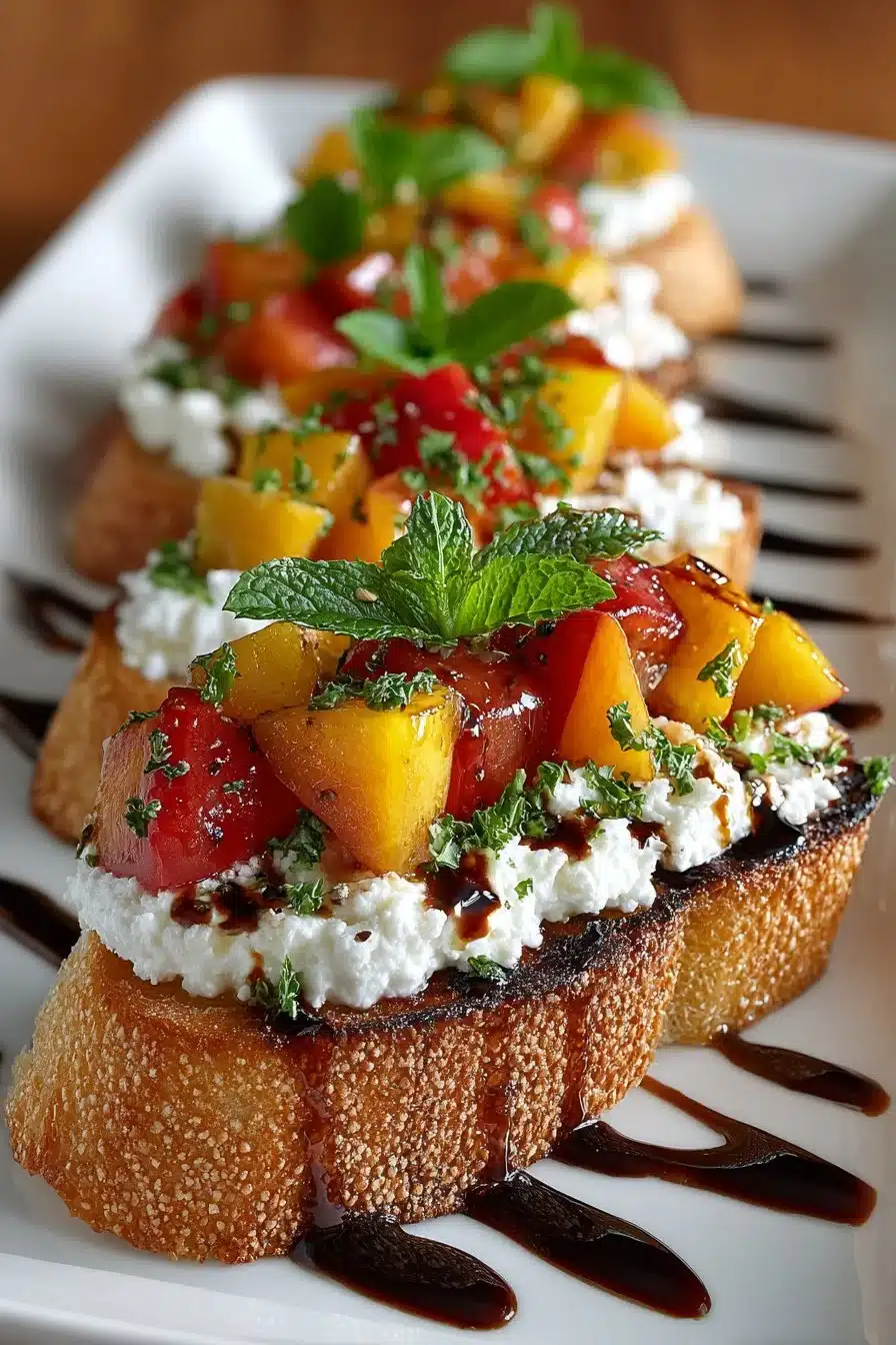 Simple Peach Bruschetta with Whipped Ricotta simple peach bruschetta with whipped ricotta 2026 05 10 182135