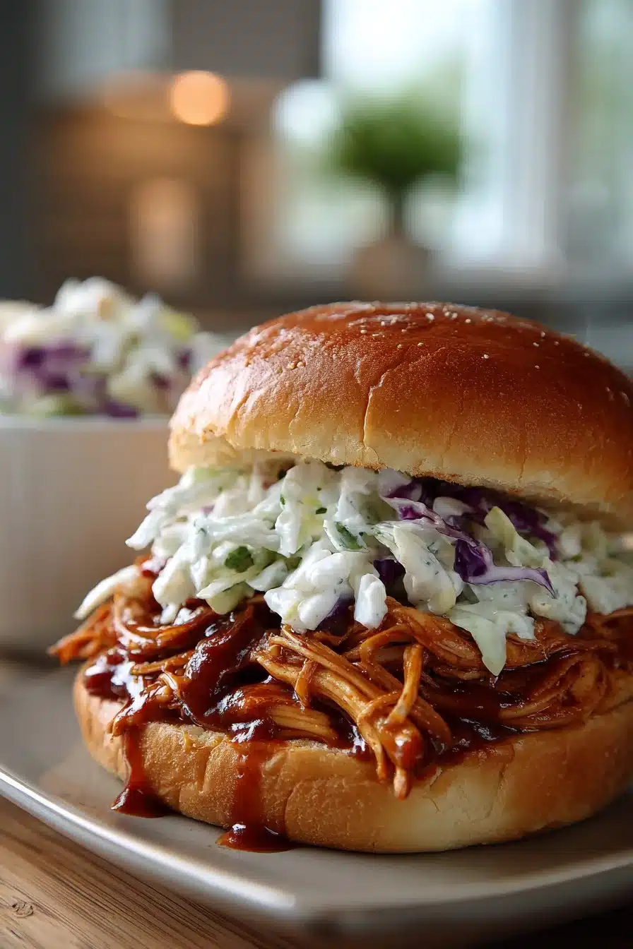 Slow Cooker BBQ Pulled Chicken Sandwiches slow cooker bbq pulled chicken sandwiches 2026 05 31 021600