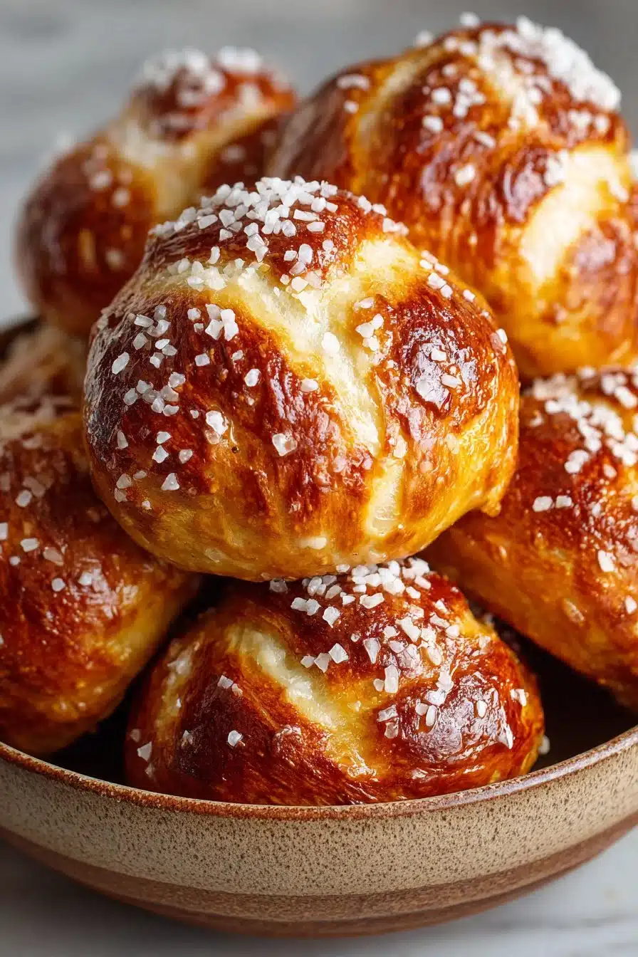 Soft Pretzel Bites With Cheese Sauce