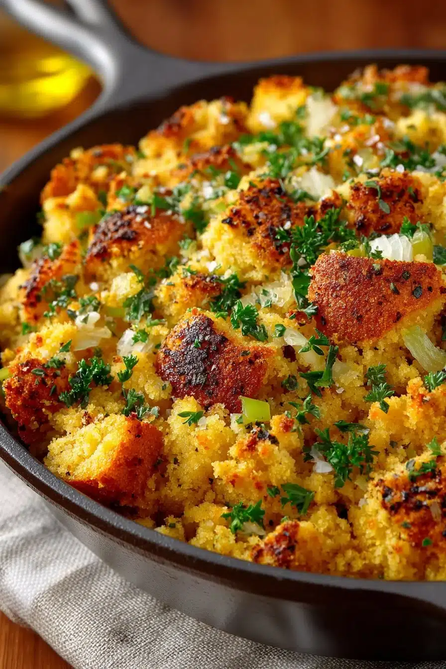 Traditional Cast Iron Skillet Cornbread Dressing traditional cast iron skillet cornbread dressing 2026 05 31 022009