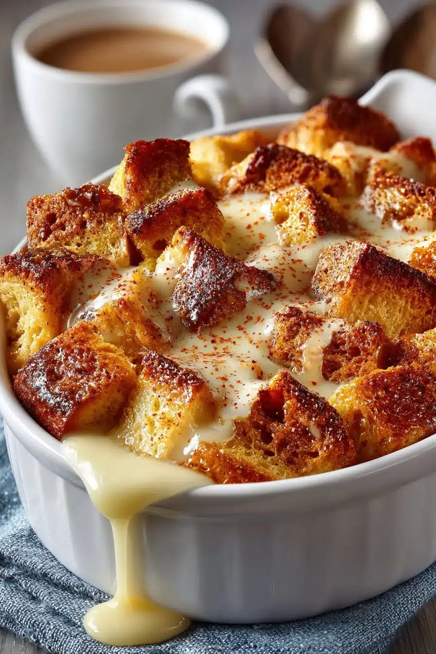 Traditional Homestyle Bread Pudding with Vanilla Sauce traditional homestyle bread pudding with vanilla s 2026 05 26 041810