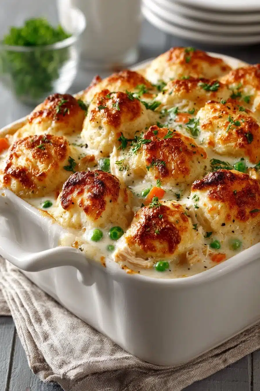 Traditional Homestyle Chicken and Dumplings Casserole traditional homestyle chicken and dumplings casser 2026 05 26 203953