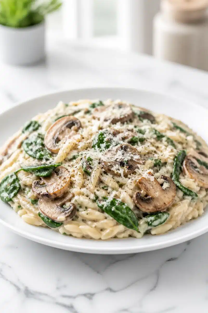 20 Minute Creamy Spinach And Mushroom Orzo 20 minute creamy spinach and mushroom orzo 2026 06 23 051109