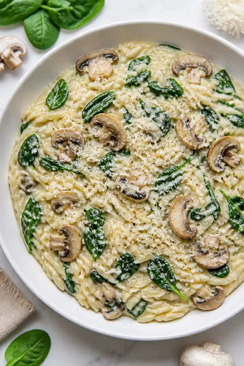 20 Minute Creamy Spinach And Mushroom Orzo 20 minute creamy spinach and mushroom orzo 2026 06 23 051132 2
