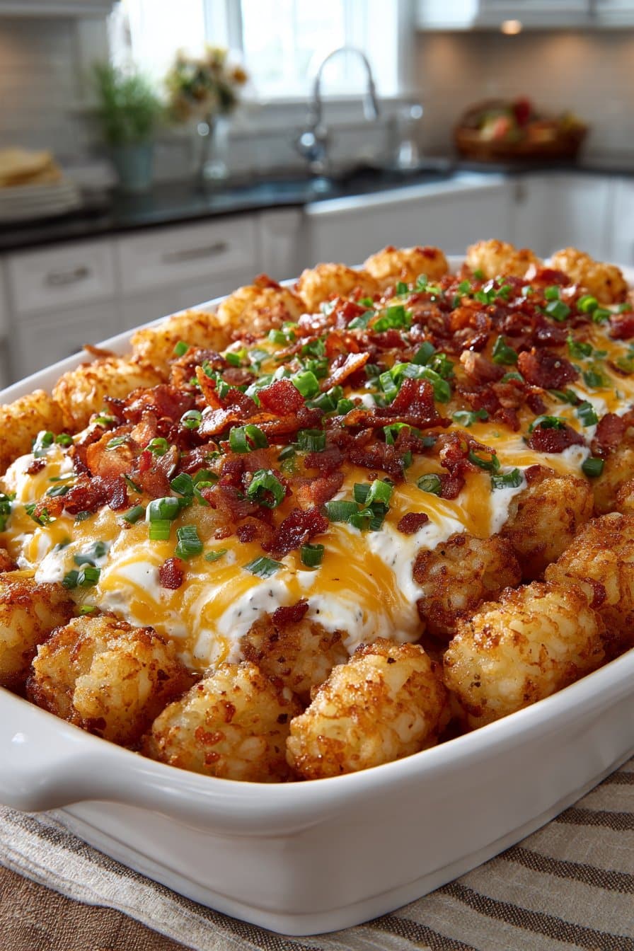 Cheesy Bacon Cowboy Casserole Tater Tots
