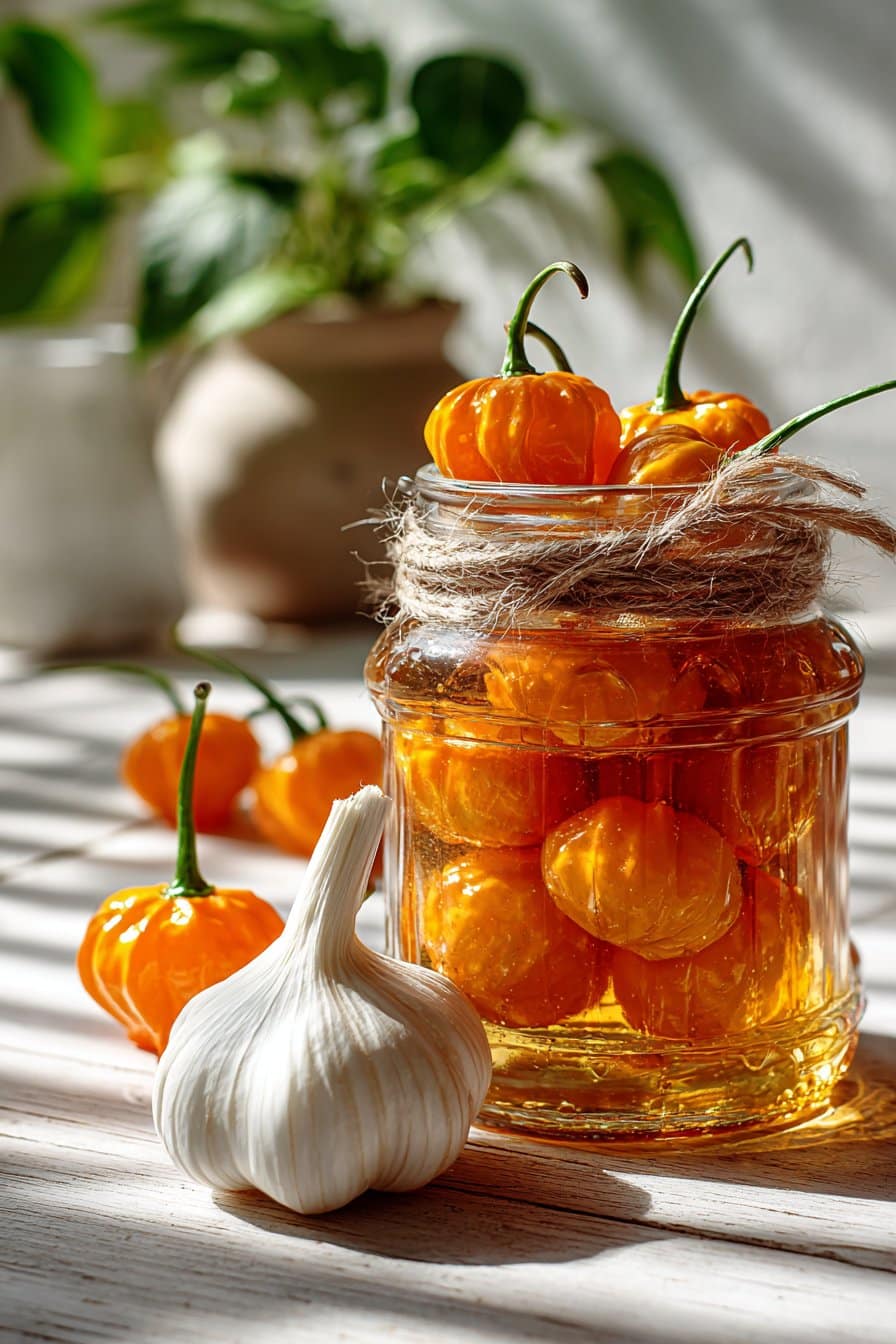 Homemade Roasted Garlic Habanero Hot Sauce Homemade Roasted Garlic Habanero Hot Sauce