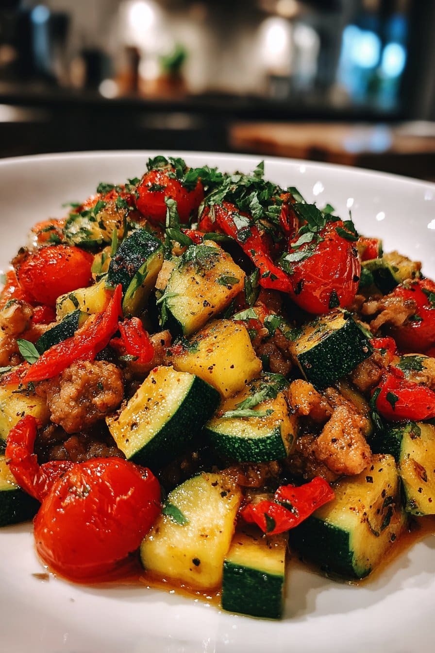 Skillet Turkey and Zucchini