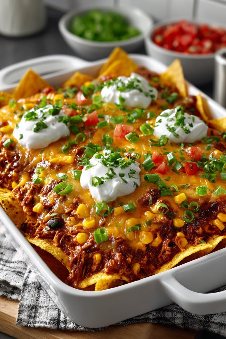 Spicy Chicken Taco Bake Casserole with Tortillas Spicy Chicken Taco Bake Casserole with Tortillas