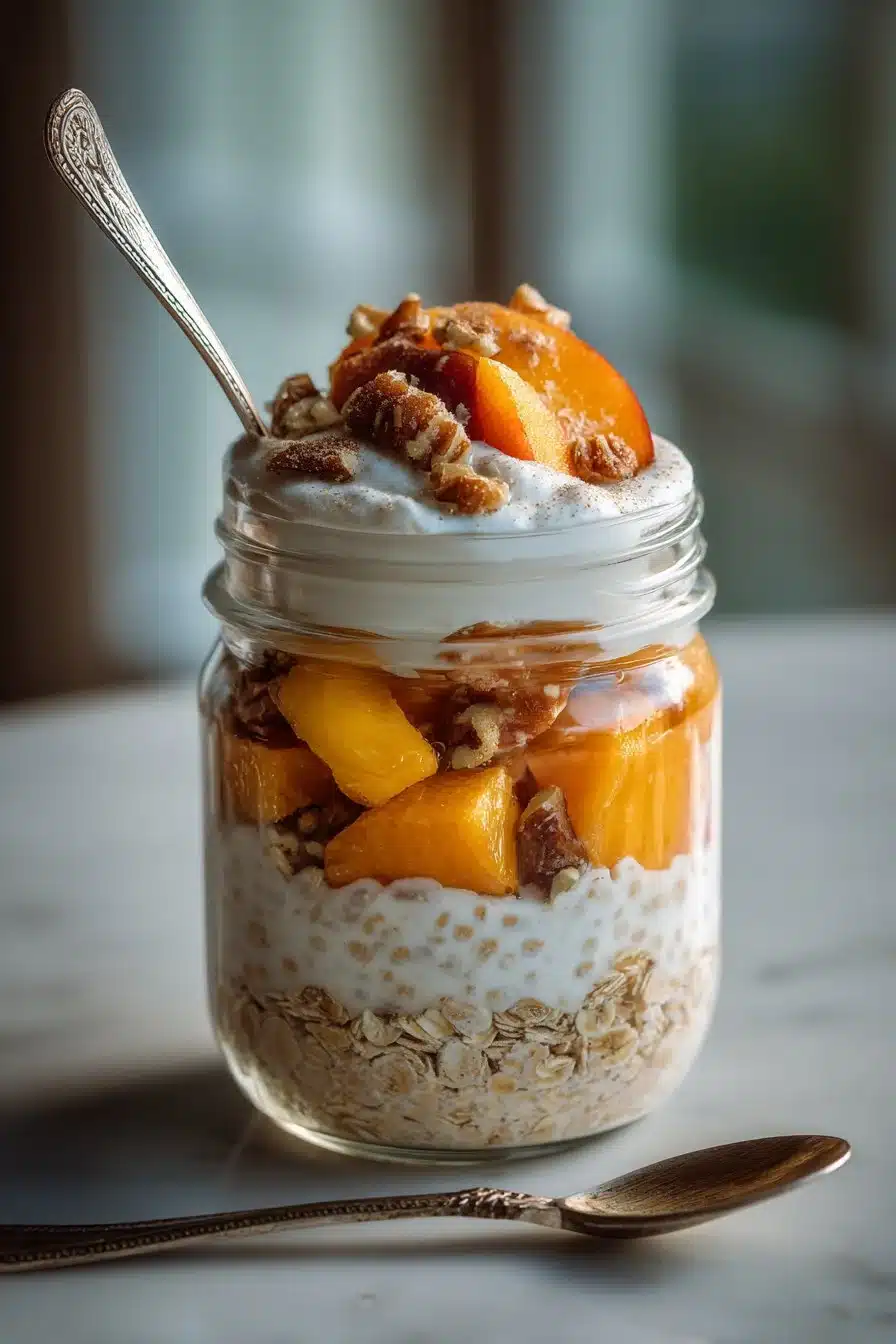 Brown Sugar and Cinnamon Peach Overnight Oats brown sugar and cinnamon peach overnight oats 2026 06 05 045152