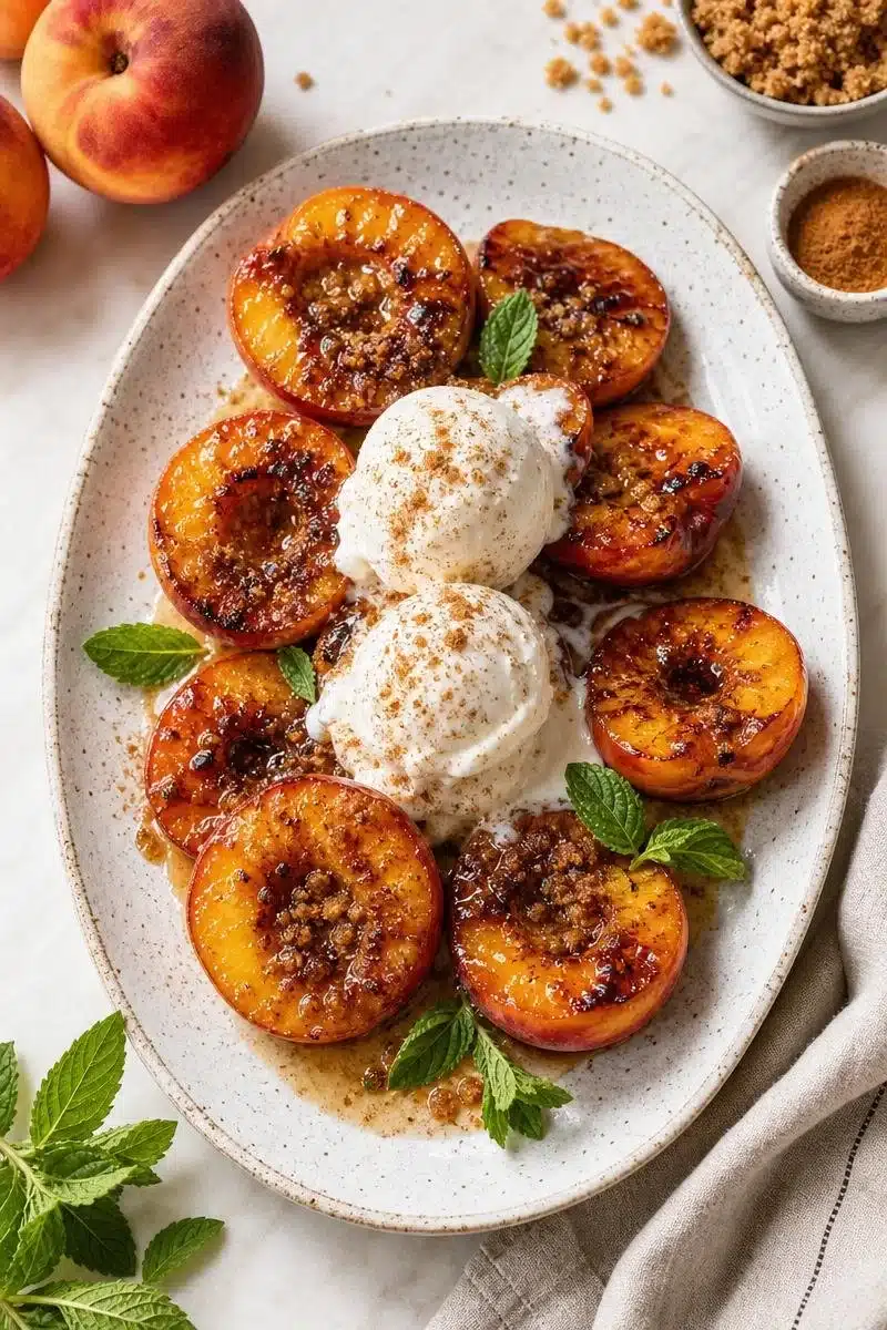 cast iron skillet grilled peach recipe 2026 06 15 180837