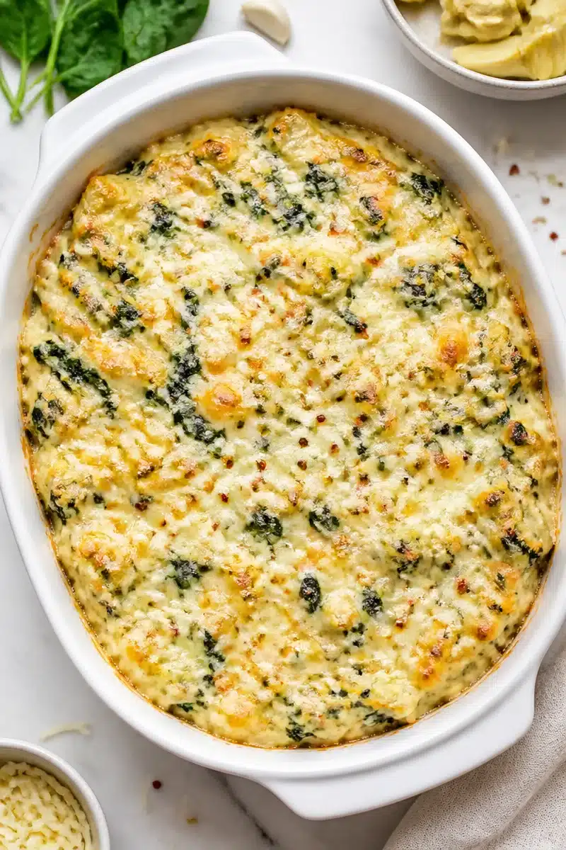 Cheesy Baked Spinach And Artichoke Dip Without Mayo cheesy baked spinach and artichoke dip without may 2026 06 29 192135 2