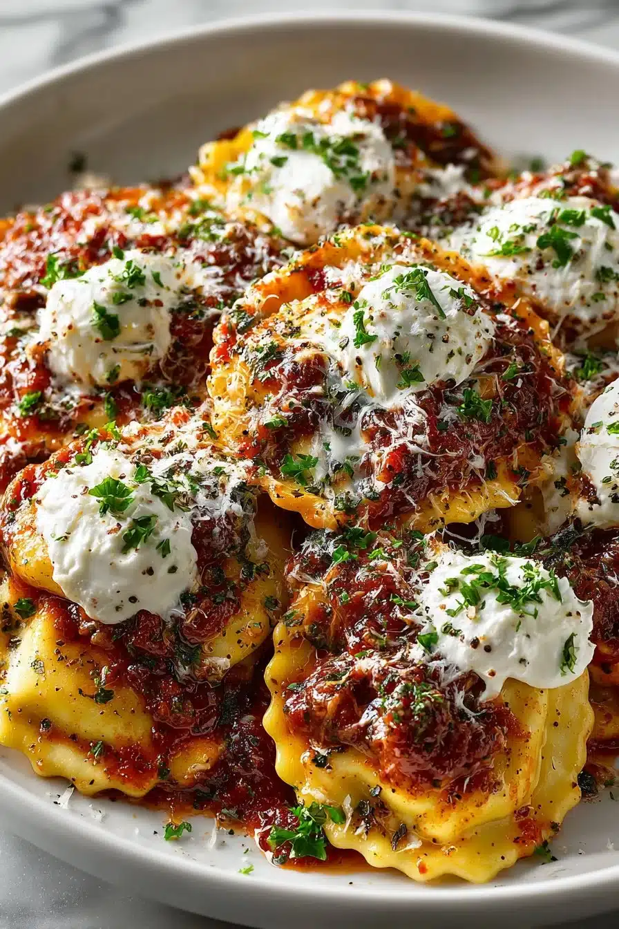 Cheesy Spinach Crockpot Ravioli Bake cheesy spinach crockpot ravioli bake 2026 06 11 021746