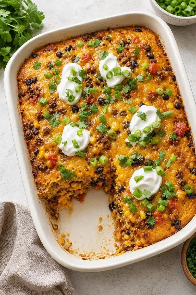 Cheesy Taco Mexican Cornbread Casserole cheesy taco mexican cornbread casserole 2026 06 14 184605